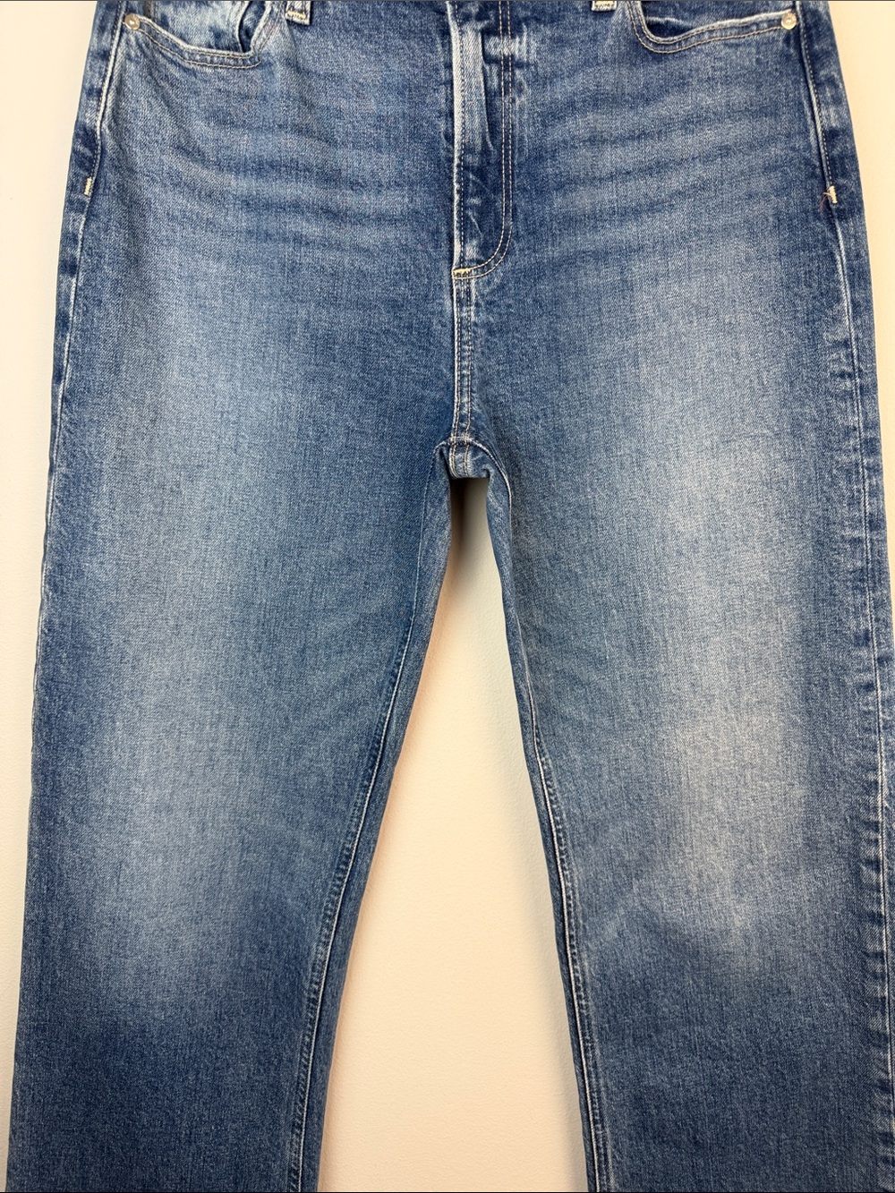 Paige Leenah Wide Leg High Rise Jean Organic Cotton Stretch Size 28 Clean Beauty - Picture 3 of 16